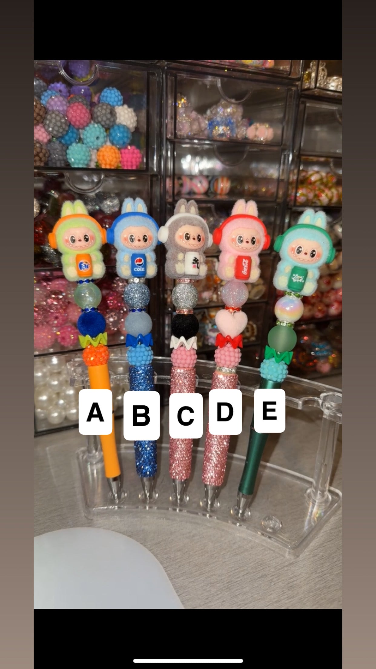 Labubu Sprite like Pen Letter E