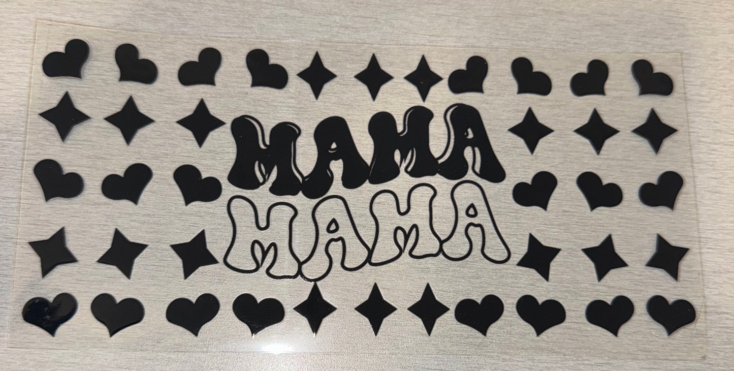 Mama Hearts & Stars black