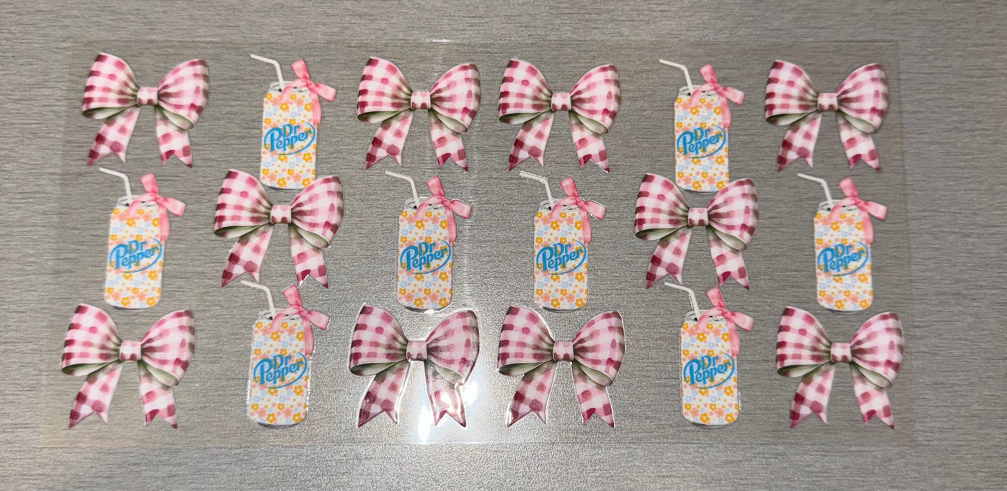 Dr Pepper Orange W/ Pink Bows