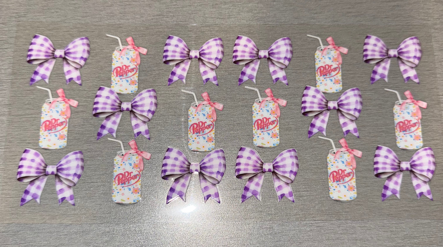 Dr Pepper Orange W/ Purple Bows