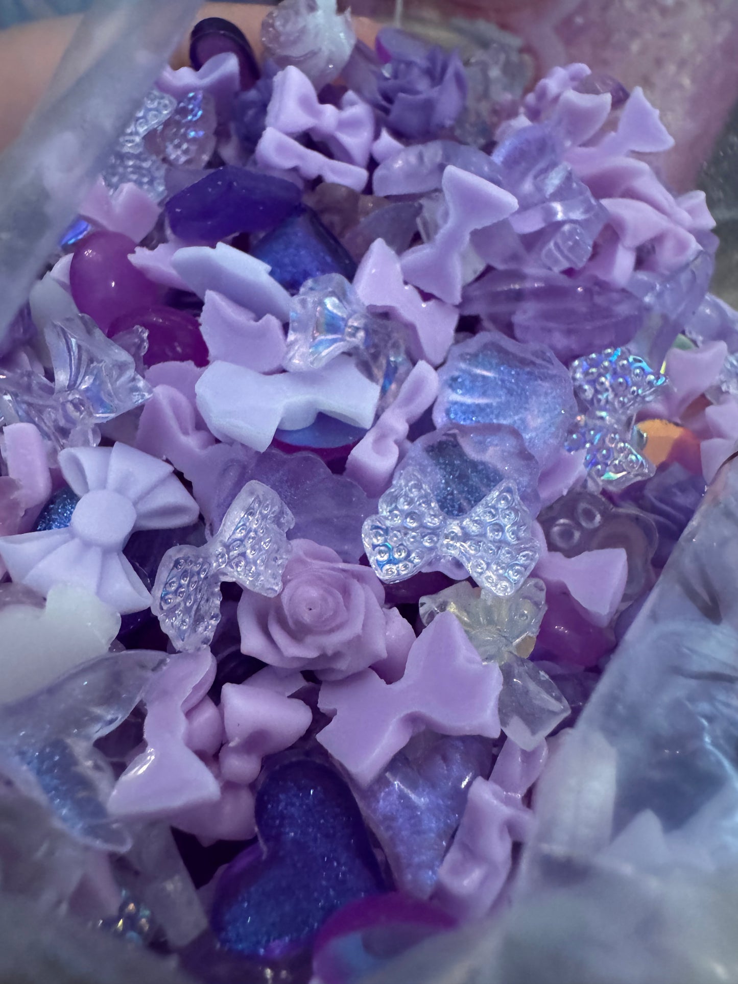 Purple Nail Charm Mix