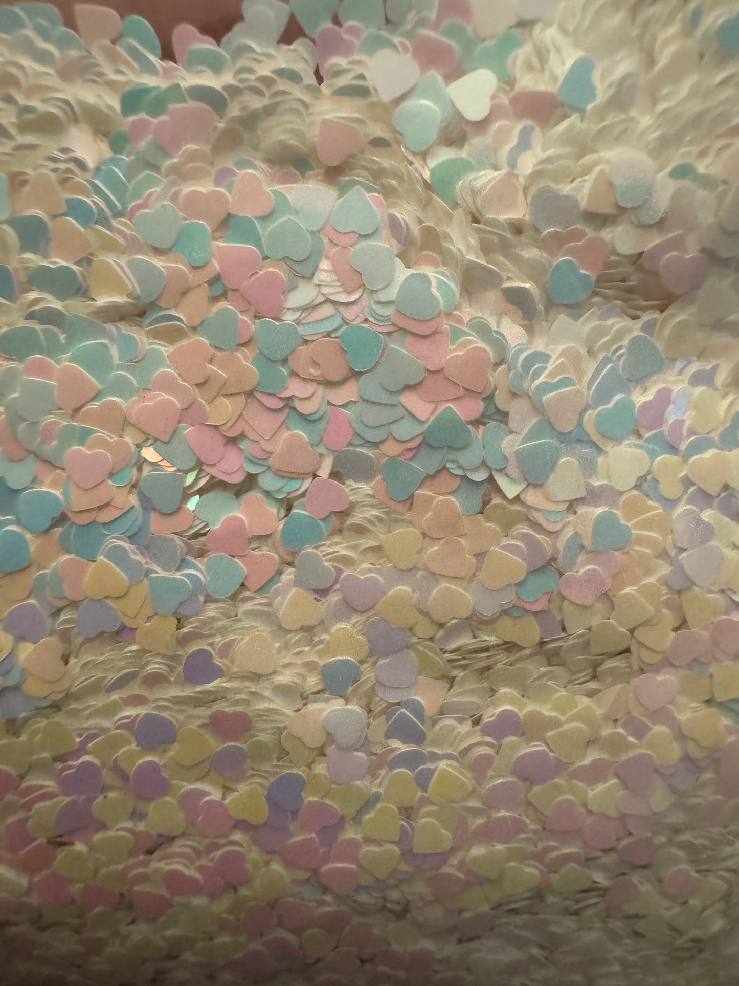 White Heart - Shaped Glitter