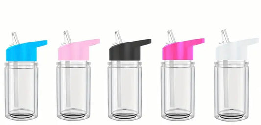 White - 10oz Kids Snow Globe Tumbler with Flip Straw