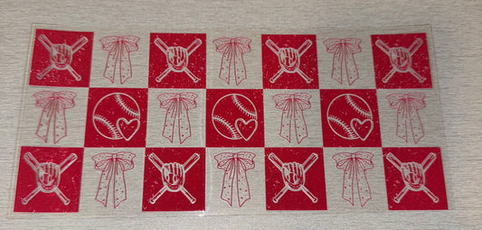 Baseball red w/ bows