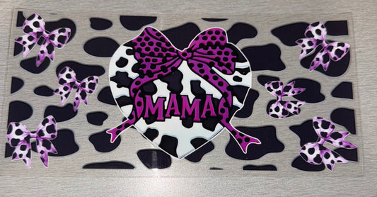 Mama Dalmatian spots W/ purple bow