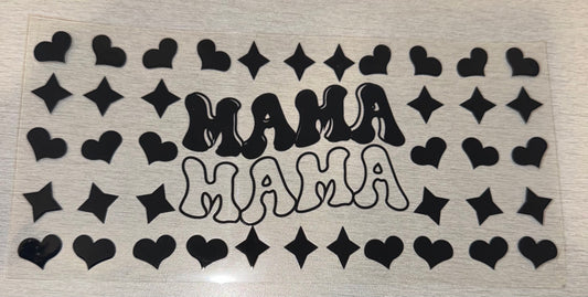 Mama Hearts & Stars black