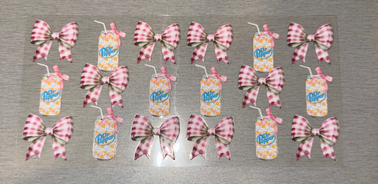 Dr Pepper Orange W/ Pink Bows