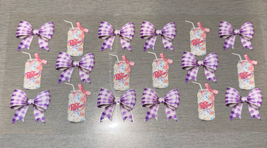 Dr Pepper Orange W/ Purple Bows
