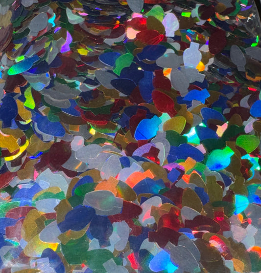 Christmas Lights - Shaped Glitter
