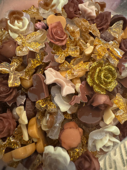 Brown Nail Charm Mix