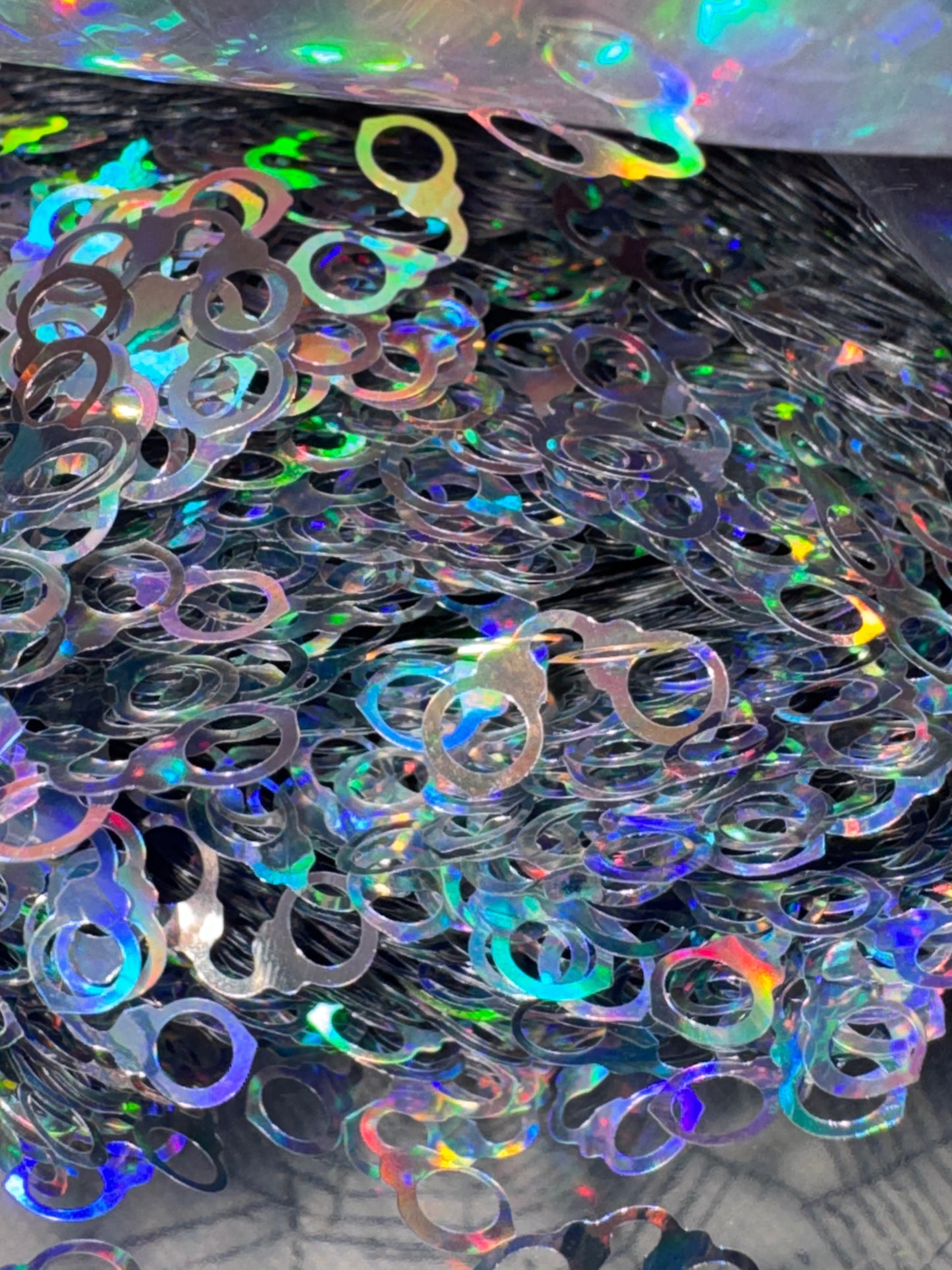 Handcuffs - Shaped Glitter