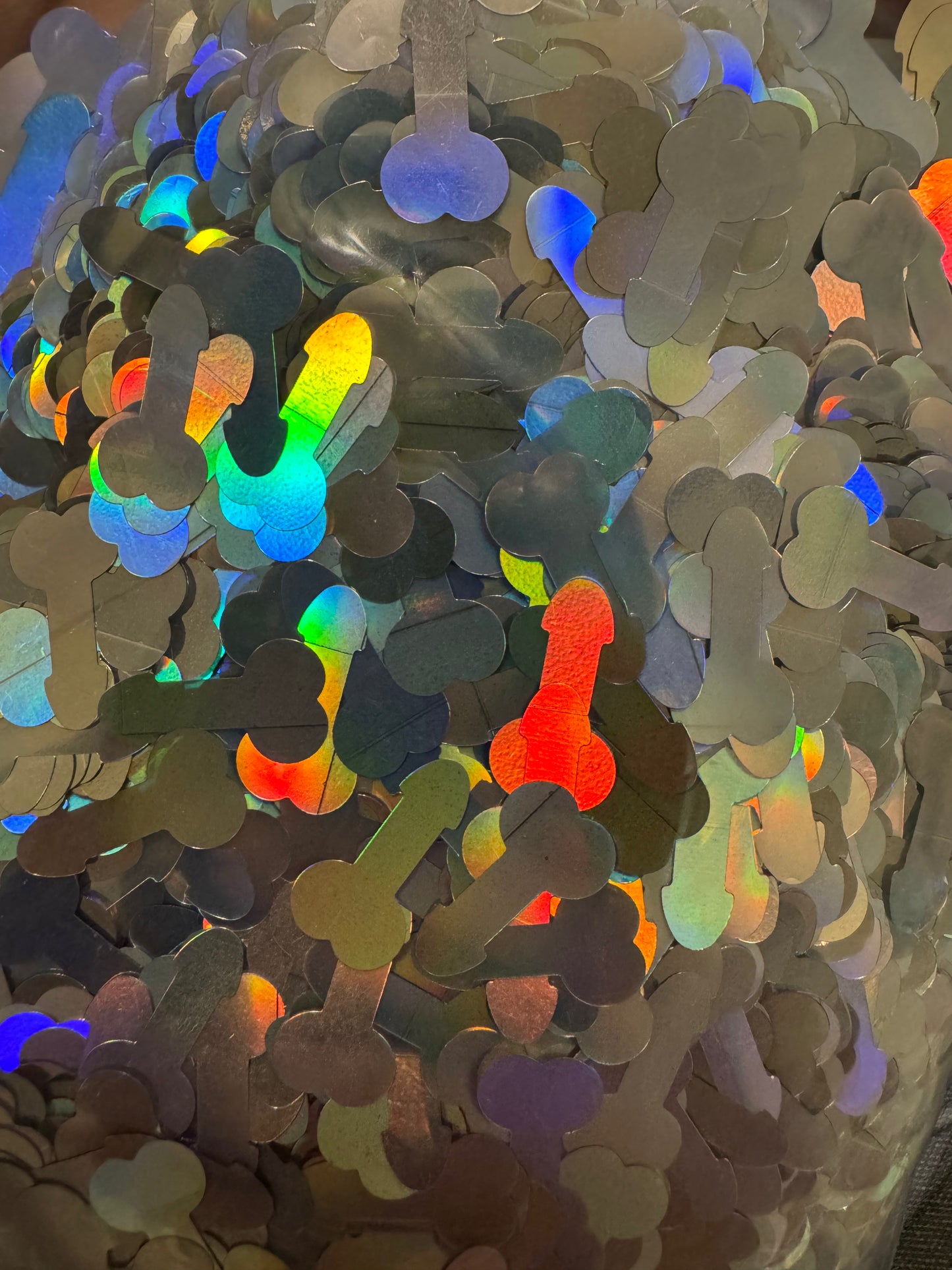 Ding Dong - silver shaped glitter