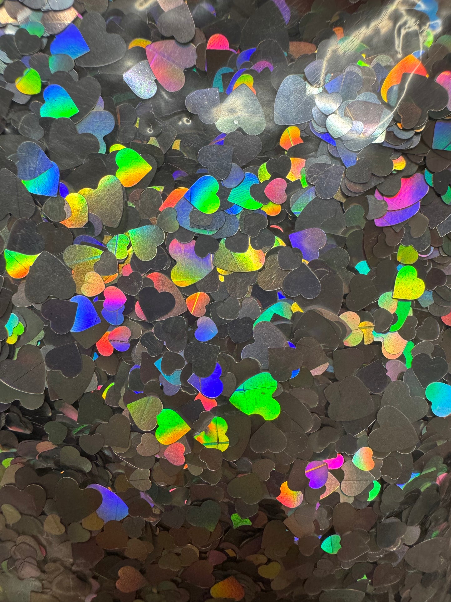 Silver Hearts - Shaped Glitter