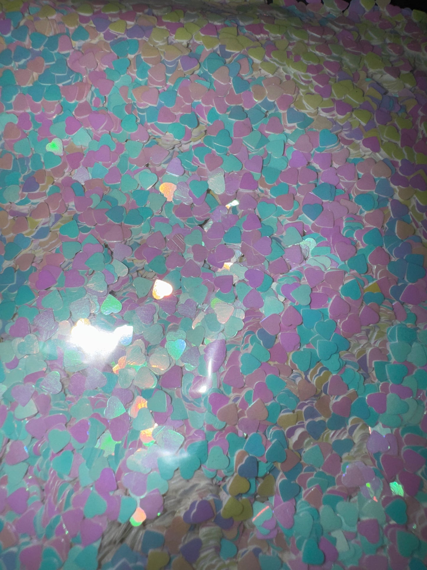 White Heart - Shaped Glitter