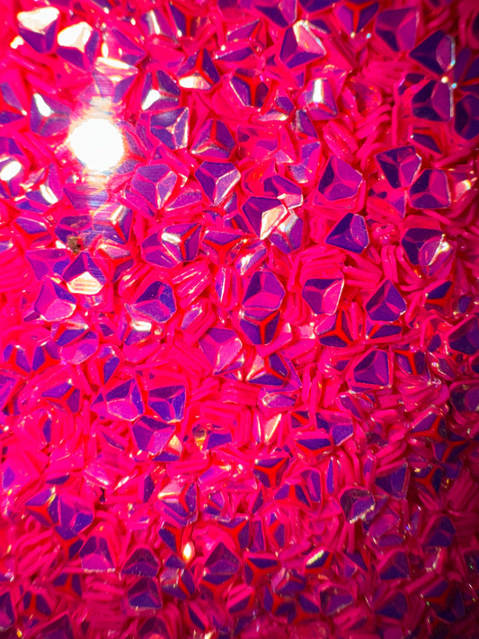 Rose Quartz Pebble - 3d shaped glitter