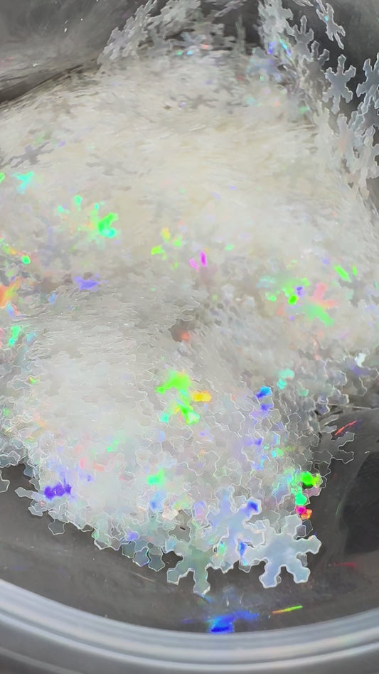 Snowflake - Shaped Glitter Holo & Transparent